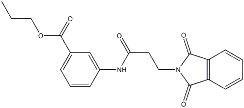 propyl 3-{[3-(1,3-dioxo-1,3-dihydro-2H-isoindol-2-yl)propanoyl]amino}benzoate Struktur