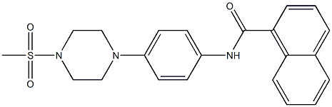 N-{4-[4-(methylsulfonyl)-1-piperazinyl]phenyl}-1-naphthamide Struktur