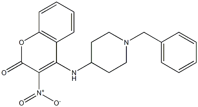 4-[(1-benzyl-4-piperidinyl)amino]-3-nitro-2H-chromen-2-one Struktur