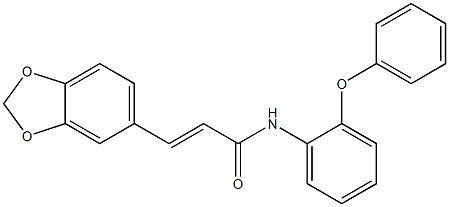 3-(1,3-benzodioxol-5-yl)-N-(2-phenoxyphenyl)acrylamide Struktur