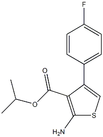 isopropyl 2-amino-4-(4-fluorophenyl)-3-thiophenecarboxylate Struktur