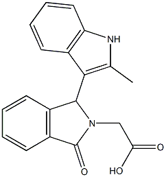 [1-(2-methyl-1H-indol-3-yl)-3-oxo-1,3-dihydro-2H-isoindol-2-yl]acetic acid Struktur