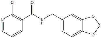 N-(1,3-benzodioxol-5-ylmethyl)-2-chloronicotinamide Struktur