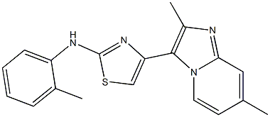 4-(2,7-dimethylimidazo[1,2-a]pyridin-3-yl)-N-(2-methylphenyl)-1,3-thiazol-2-amine Struktur