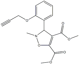 dimethyl 2-methyl-3-[2-(2-propynyloxy)phenyl]-2,3-dihydro-4,5-isoxazoledicarboxylate Struktur