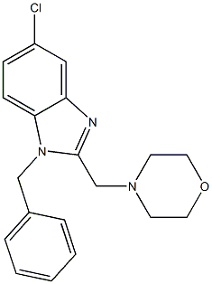 1-benzyl-5-chloro-2-(4-morpholinylmethyl)-1H-benzimidazole Struktur