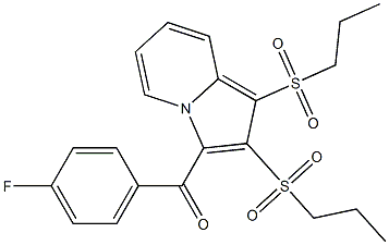 [1,2-bis(propylsulfonyl)-3-indolizinyl](4-fluorophenyl)methanone Struktur