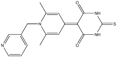 5-(2,6-dimethyl-1-(3-pyridinylmethyl)-4(1H)-pyridinylidene)-2-thioxodihydro-4,6(1H,5H)-pyrimidinedione Struktur