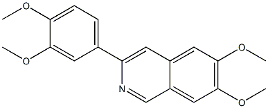 3-(3,4-dimethoxyphenyl)-6,7-dimethoxyisoquinoline Struktur