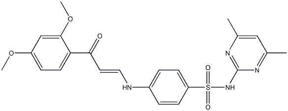 4-{[3-(2,4-dimethoxyphenyl)-3-oxo-1-propenyl]amino}-N-(4,6-dimethyl-2-pyrimidinyl)benzenesulfonamide Struktur