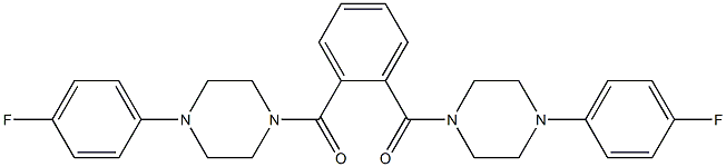 1-(4-fluorophenyl)-4-(2-{[4-(4-fluorophenyl)-1-piperazinyl]carbonyl}benzoyl)piperazine Struktur