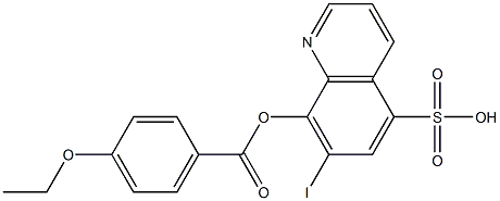 8-[(4-ethoxybenzoyl)oxy]-7-iodo-5-quinolinesulfonic acid Struktur