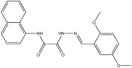 2-[2-(2,5-dimethoxybenzylidene)hydrazino]-N-(1-naphthyl)-2-oxoacetamide Struktur