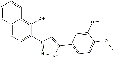 2-[5-(3,4-dimethoxyphenyl)-1H-pyrazol-3-yl]-1-naphthol Struktur