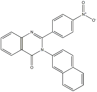 2-{4-nitrophenyl}-3-(2-naphthyl)-4(3H)-quinazolinone Struktur