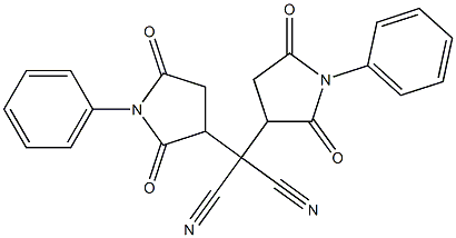 2,2-bis(2,5-dioxo-1-phenylpyrrolidin-3-yl)malononitrile Struktur