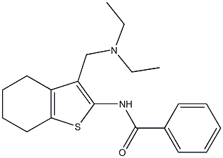 N-{3-[(diethylamino)methyl]-4,5,6,7-tetrahydro-1-benzothien-2-yl}benzamide Struktur