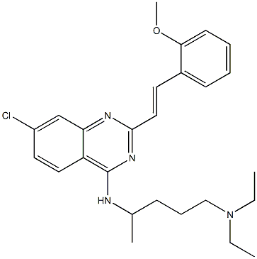 N-{7-chloro-2-[2-(2-methoxyphenyl)vinyl]-4-quinazolinyl}-N-[4-(diethylamino)-1-methylbutyl]amine Struktur