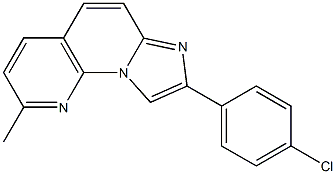 8-(4-chlorophenyl)-2-methylimidazo[1,2-a][1,8]naphthyridine Struktur