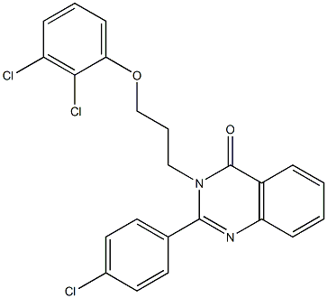 2-(4-chlorophenyl)-3-[3-(2,3-dichlorophenoxy)propyl]-4(3H)-quinazolinone Struktur