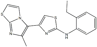 N-(2-ethylphenyl)-N-[4-(6-methylimidazo[2,1-b][1,3]thiazol-5-yl)-1,3-thiazol-2-yl]amine Struktur