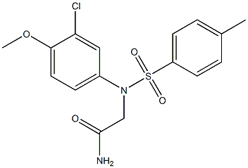 2-{3-chloro-4-methoxy[(4-methylphenyl)sulfonyl]anilino}acetamide Struktur