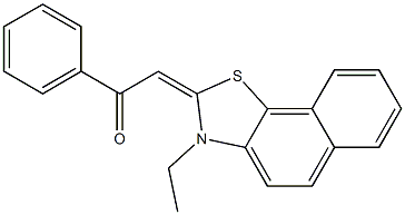 2-(3-ethylnaphtho[2,1-d][1,3]thiazol-2(3H)-ylidene)-1-phenylethanone Struktur