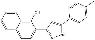 2-[5-(4-methylphenyl)-1H-pyrazol-3-yl]-1-naphthol Struktur