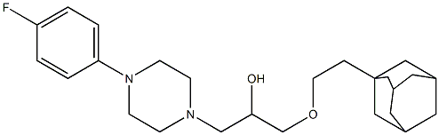 1-[2-(1-adamantyl)ethoxy]-3-[4-(4-fluorophenyl)-1-piperazinyl]-2-propanol Struktur