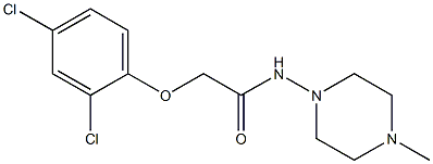 2-(2,4-dichlorophenoxy)-N-(4-methyl-1-piperazinyl)acetamide Struktur