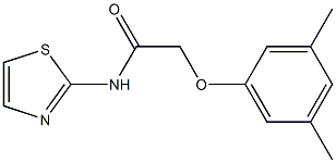 2-(3,5-dimethylphenoxy)-N-(1,3-thiazol-2-yl)acetamide Struktur