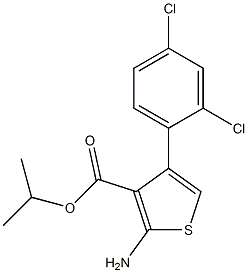 isopropyl 2-amino-4-(2,4-dichlorophenyl)-3-thiophenecarboxylate Struktur