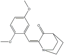 2-(2,5-dimethoxybenzylidene)quinuclidin-3-one Struktur