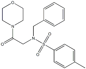 N-benzyl-4-methyl-N-[2-(4-morpholinyl)-2-oxoethyl]benzenesulfonamide Struktur