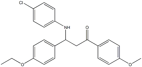 3-(4-chloroanilino)-3-(4-ethoxyphenyl)-1-(4-methoxyphenyl)-1-propanone Struktur