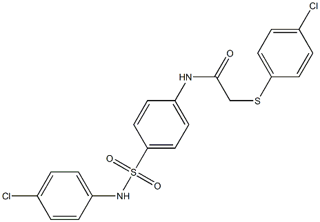 N-{4-[(4-chloroanilino)sulfonyl]phenyl}-2-[(4-chlorophenyl)sulfanyl]acetamide Struktur