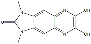 6,7-dihydroxy-1,3-dimethyl-1,3-dihydro-2H-imidazo[4,5-g]quinoxalin-2-one Struktur