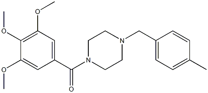 1-(4-methylbenzyl)-4-(3,4,5-trimethoxybenzoyl)piperazine Struktur