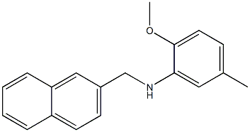 2-methoxy-5-methyl-N-(2-naphthylmethyl)aniline Struktur