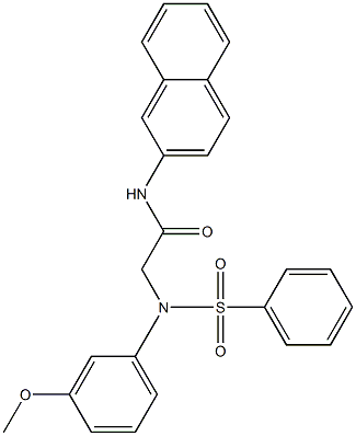 2-[3-methoxy(phenylsulfonyl)anilino]-N-(2-naphthyl)acetamide Struktur