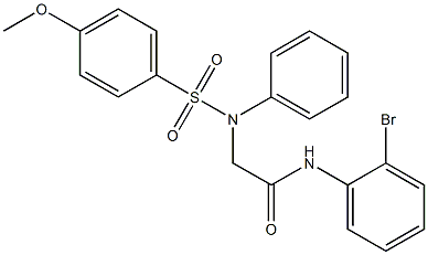 N-(2-bromophenyl)-2-{[(4-methoxyphenyl)sulfonyl]anilino}acetamide Struktur