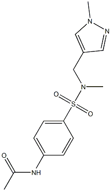 N-[4-({methyl[(1-methyl-1H-pyrazol-4-yl)methyl]amino}sulfonyl)phenyl]acetamide Struktur