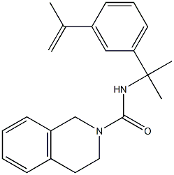 N-[1-(3-isopropenylphenyl)-1-methylethyl]-3,4-dihydroisoquinoline-2(1H)-carboxamide Struktur