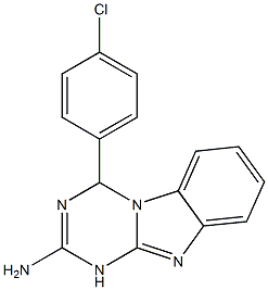 4-(4-chlorophenyl)-1,4-dihydro[1,3,5]triazino[1,2-a]benzimidazol-2-ylamine Struktur