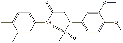 2-[3,4-dimethoxy(methylsulfonyl)anilino]-N-(3,4-dimethylphenyl)acetamide Struktur