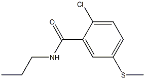 2-chloro-5-(methylsulfanyl)-N-propylbenzamide Struktur