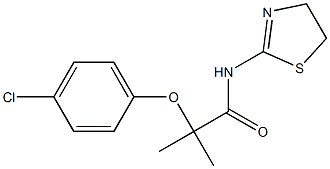 2-(4-chlorophenoxy)-N-(4,5-dihydro-1,3-thiazol-2-yl)-2-methylpropanamide Struktur