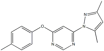 6-(3,5-dimethyl-1H-pyrazol-1-yl)-4-pyrimidinyl 4-methylphenyl ether Struktur