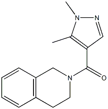 2-[(1,5-dimethyl-1H-pyrazol-4-yl)carbonyl]-1,2,3,4-tetrahydroisoquinoline Struktur