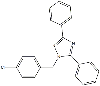 1-(4-chlorobenzyl)-3,5-diphenyl-1H-1,2,4-triazole Struktur